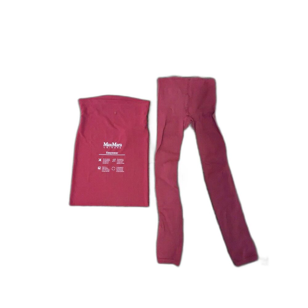 MaxMara Leisure Tights XL Red Leggings Easywear Luxury Hosiery